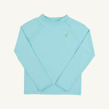 Load image into Gallery viewer, Walker's Wave Spotter Swim Shirt - Edisto Egg Blue w/ Grace Bay Green - UPF

