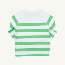 Load image into Gallery viewer, Walker's Wave Spotter Swim Shirt - Grafton Green Stripe - UPF
