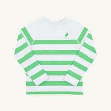 Load image into Gallery viewer, Walker's Wave Spotter Swim Shirt - Grafton Green Stripe - UPF
