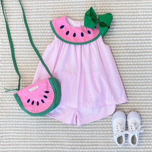 Save Your Pennies Purse - Watermelon - Hamptons Hot Pink w/ Kiawah Kelly Green