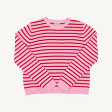Load image into Gallery viewer, Women's Cissy Sweater - Richmond Red &amp; Pier Party Pink Stripe

