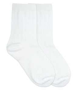 Jefferies Ribbed Crew Socks - Navy, White, Khaki