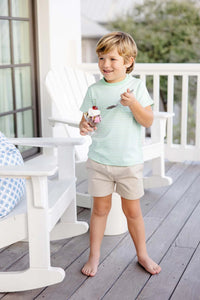 Carter Crewneck - Grace Bay Green Stripe