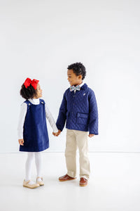 Caldwell Quilted Coat - Nantucket Navy w/ Palmetto Pearl