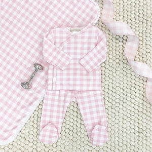 Baby Buggy Blanket - Palm Beach Pink Gingham