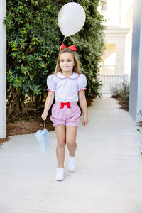 Maude's Peter Pan Collar Shirt - Worth Ave White w/ Richmond Red RicRac