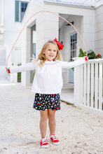 Load image into Gallery viewer, Dowell Day Top - Worth Ave White w/ Richmond Red - Long Sleeve

