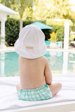 Load image into Gallery viewer, Henry&#39;s Boating Bucket Hat - Worth Ave White w/ Grace Bay Green Gingham
