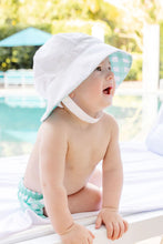 Load image into Gallery viewer, Henry&#39;s Boating Bucket Hat - Worth Ave White w/ Grace Bay Green Gingham
