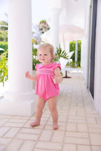 Load image into Gallery viewer, Banbury Bubble - Hamptons Hot Pink w/ Worth Ave White Smocking - Angel Sleeve
