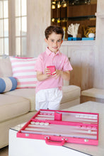 Load image into Gallery viewer, Prim &amp; Proper Polo - Hamptons Hot Pink Stripe
