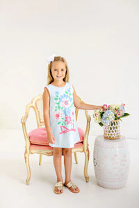 Anne Charlotte Shift Dress - Buckhead Blue Engineered Bouquet