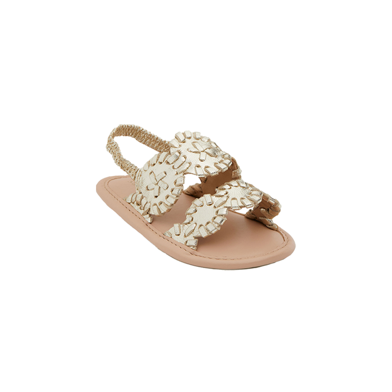 Jack Rogers Baby Lauren Sandal Platinum or White Merriment On Main