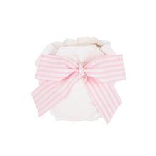 Load image into Gallery viewer, Baby Bow Bottom Bloomer - White w/ Pinckney Pink Stripe
