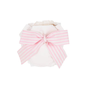 Baby Bow Bottom Bloomer - White w/ Pinckney Pink Stripe