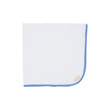 Load image into Gallery viewer, Baby Buggy Blanket - Barbados Blue Microdot
