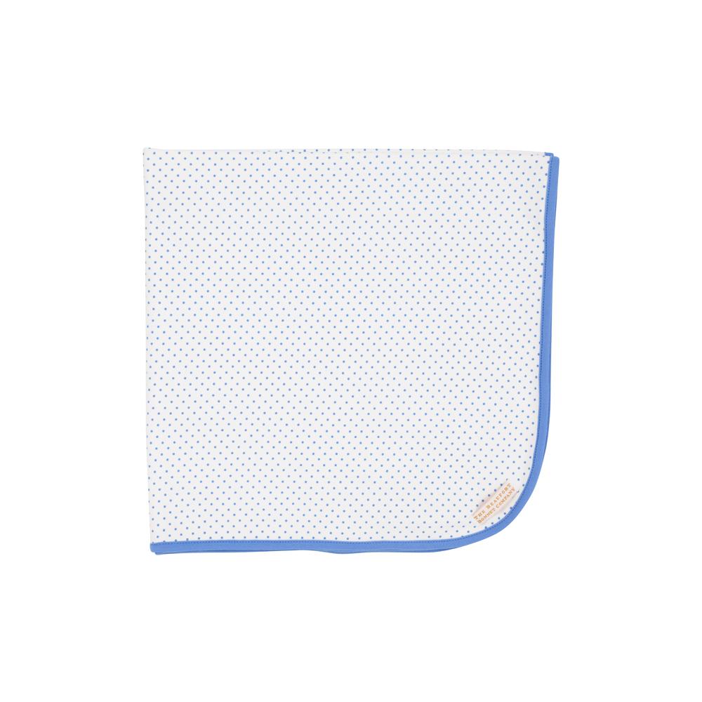 Baby Buggy Blanket - Barbados Blue Microdot