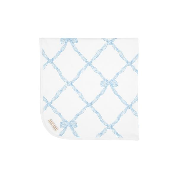 Baby Buggy Blanket - Buckhead Blue Belle Meade Bow