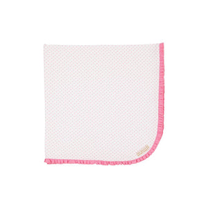 Baby Buggy Blanket - Hamptons Hot Pink Microdot
