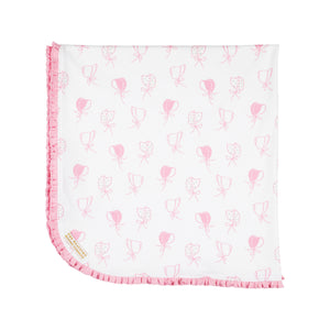 Baby Buggy Blanket - Betsey's Bonnets w/ Sandpearl Pink