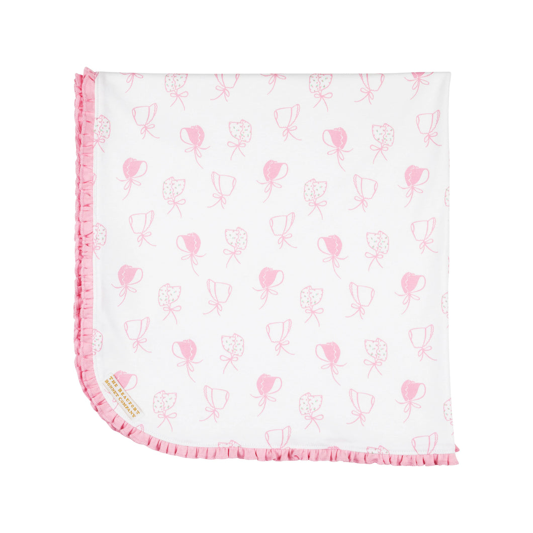 Baby Buggy Blanket - Betsey's Bonnets w/ Sandpearl Pink