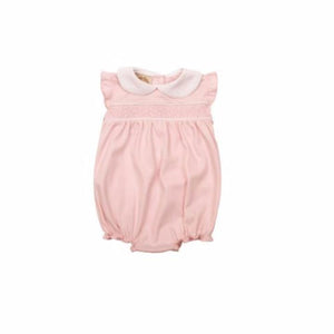Banbury Bubble - Palm Beach Pink w/ Worth Ave White Smocking - Sleeveless
