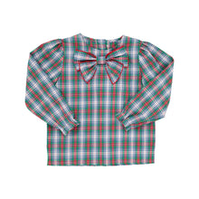 Load image into Gallery viewer, Beatrice Bow Blouse - Prestonwood Plaid w/ Richmond Red
