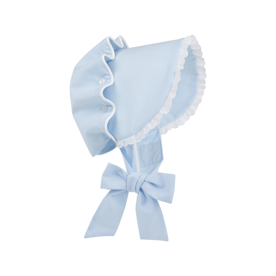Bellefaire Bonnet - Buckhead Blue w/ White Eyelet - Broadcloth