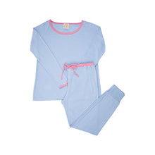 Load image into Gallery viewer, Better than Pinot PJ&#39;s - Beale Street Blue w/ Hamptons Hot Pink - Ladies&#39;
