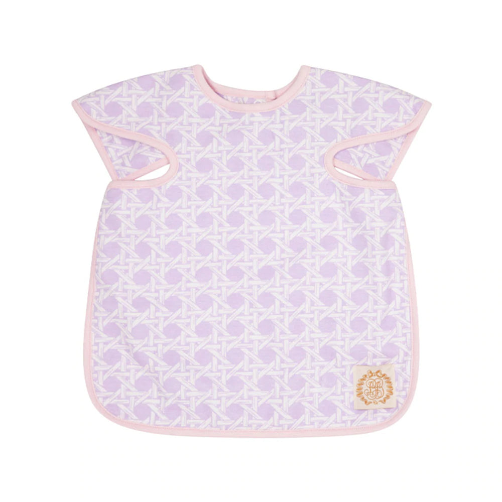 Big Bite Bib - Ocean Club Cane w/ Palm Beach Pink