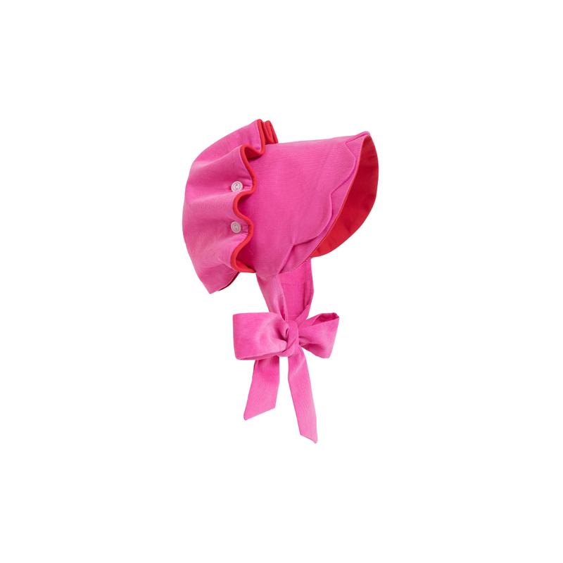 Birdie Bonnet - Corduroy - Hamptons Hot Pink w/ Richmond Red