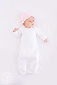 Bundle Me Bonnet - Palm Beach Pink w/ Worth Ave White