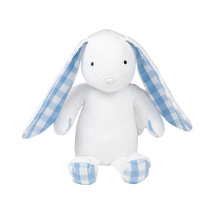 Campbell Cottontail - Stuffed Bunny - White w/ Beale Street Blue Gingham