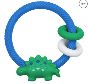 Silicone Rattle Teether - Dino