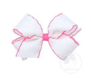 Wee Ones Medium Moonstitch Bow - Multiple Color Options