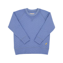 Load image into Gallery viewer, Cassidy Comfy Crewneck - Park City Periwinkle w/ Gold - Quilted
