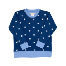 Load image into Gallery viewer, Cassidy Comfy Crewneck - Twinkle Twinkle You&#39;re a Star w/ Barbados Blue
