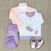 Load image into Gallery viewer, Cassidy Comfy Crewneck - Valley Rd Rosebud w/ Lauderdale Lavender
