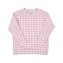 Load image into Gallery viewer, Cassidy Crewneck - Palm Beach Pink Gingham w/ Palm Beach Pink
