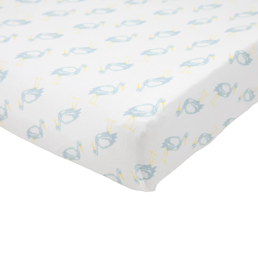 Cheeky Changing Pad Cover - Sir Proper Stork - Jersey Cotton