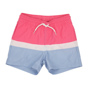 Country Club Colorblock Trunk - Hamptons Hot Pink, White, Beale Street Blue
