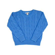 Load image into Gallery viewer, Crawford Crewneck Cable Sweater - Unisex - Barbados Blue
