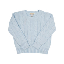 Load image into Gallery viewer, Crawford Crewneck Cable Sweater - Unisex - Buckhead Blue
