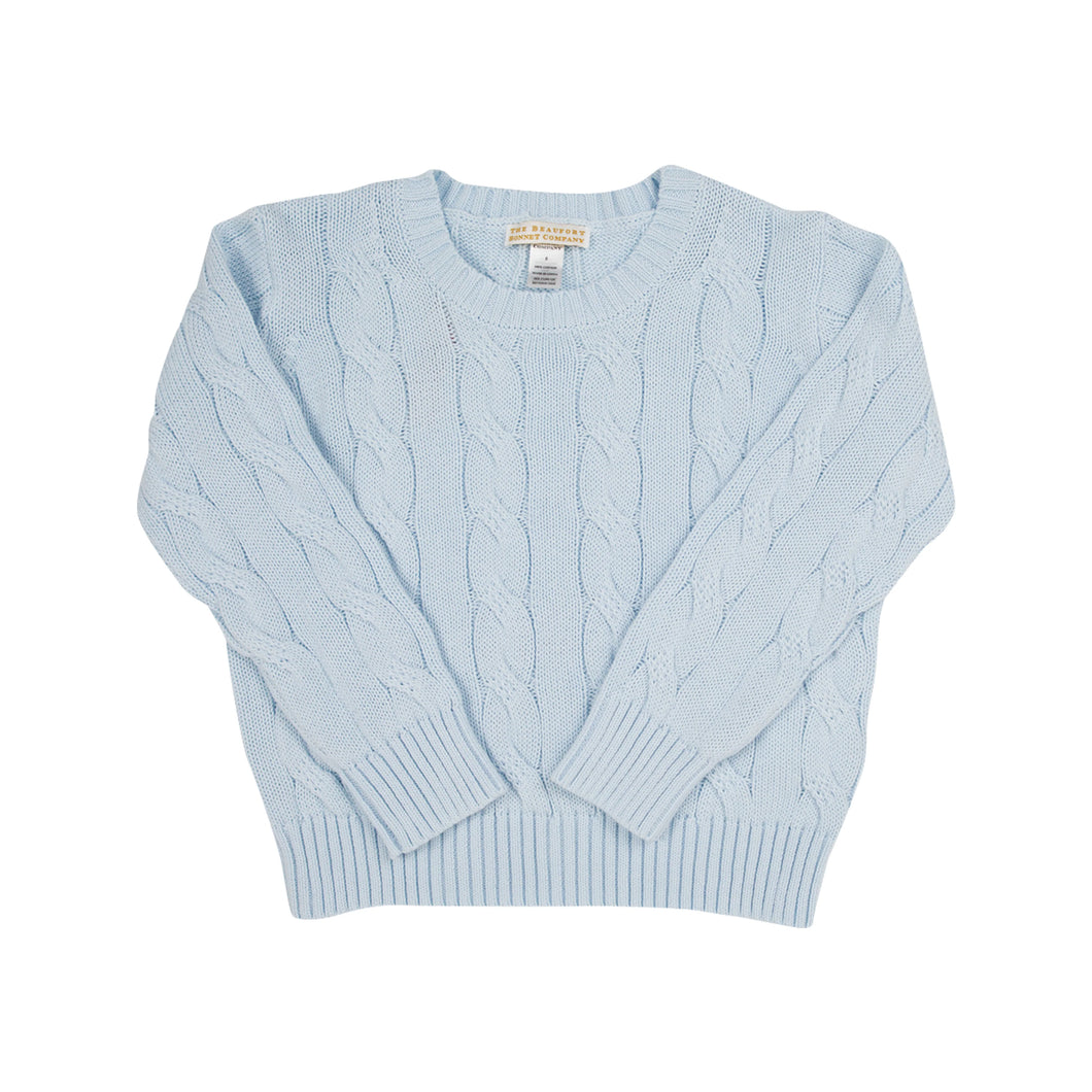 Crawford Crewneck Cable Sweater - Unisex - Buckhead Blue