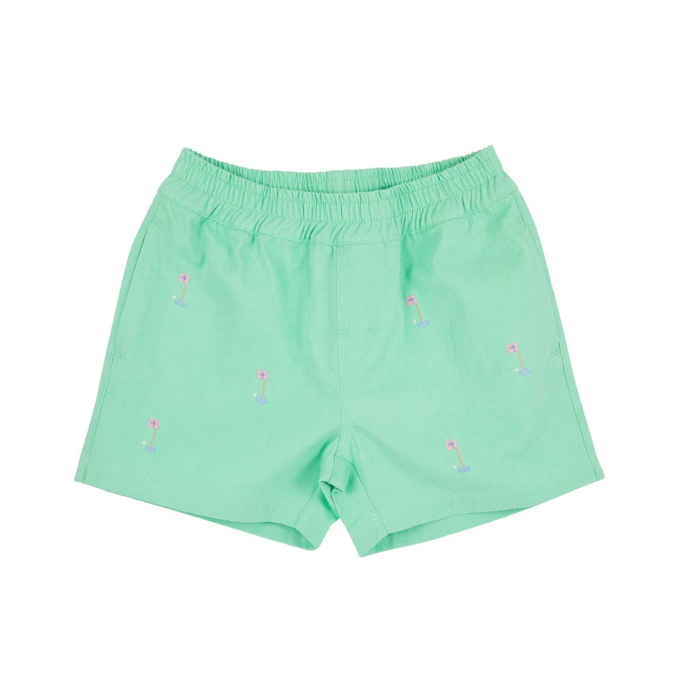 Critter Sheffield Shorts - Grace Bay Green w/ Golf & Pin Embroidery