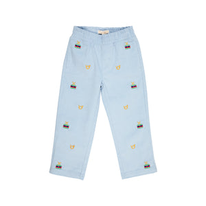 Critter Sheffield Pants - Barrington Blue w/ Drum and Horn Embroidery - Corduroy