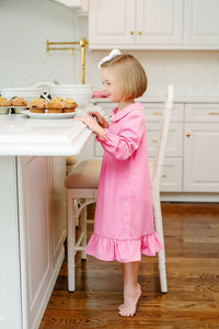 Goldie Locks Gown - Hamptons Hot Pink w/ Worth Ave White