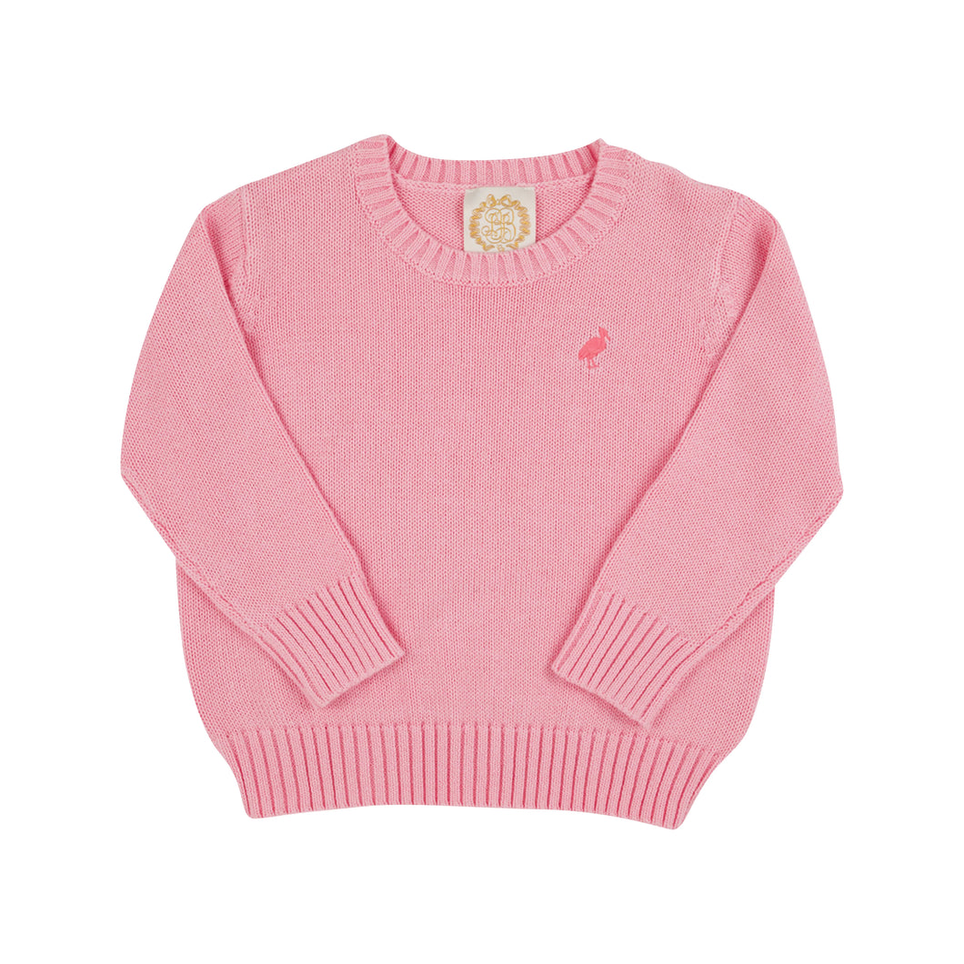 Isabelle's Sweater - Sandpearl Pink w/ Parrot Cay Coral