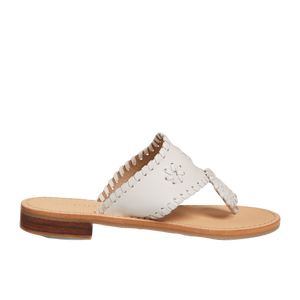 Jack Rogers Girls' Jacks Flat Sandal Platinum, White, Blush