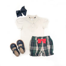 Load image into Gallery viewer, Little Miss Prim &amp; Proper Polo - Palmetto Pearl - Puff Sleeve
